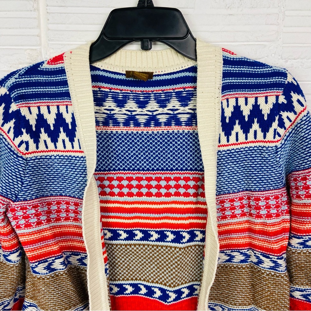 Copper Key Multicolor Patterned Knit Western Open… - image 3